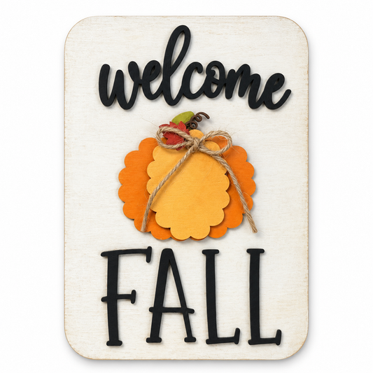 Welcome FALL – Scalloped Frame Insert