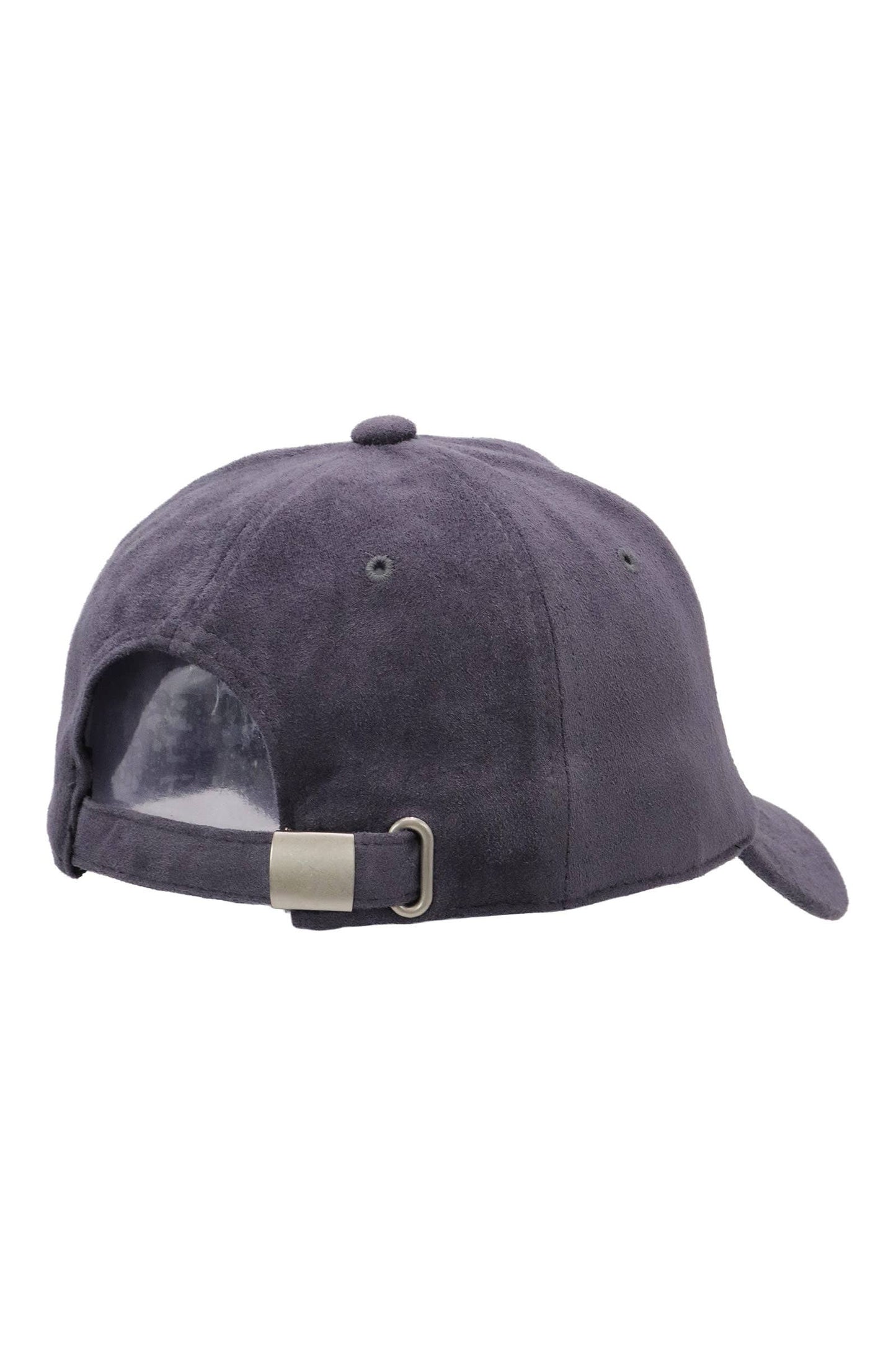Premium Vegan Suede Strap-back Baseball Cap: CHARCOAL / ONE SIZE