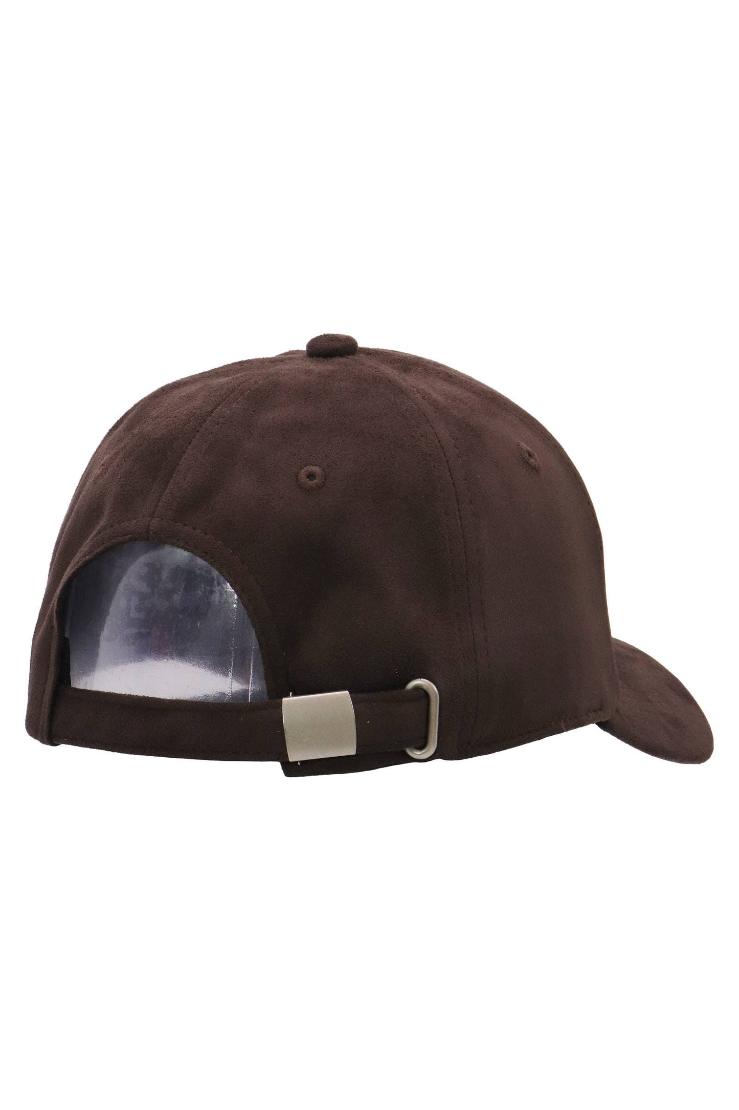 Premium Vegan Suede Strap-back Baseball Cap: DARK RED / ONE SIZE