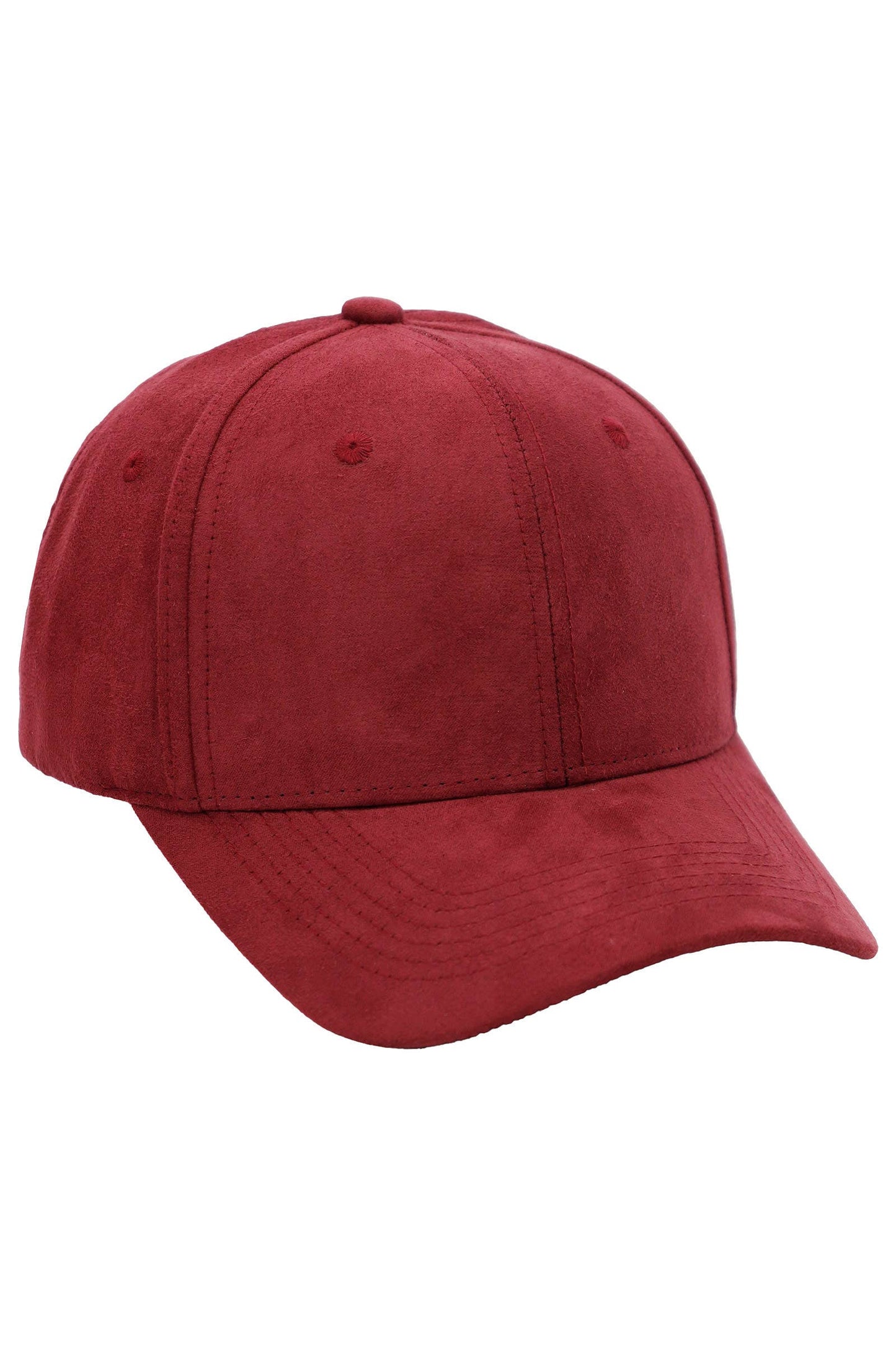 Faux Suede Buckle Strap Back Baseball Cap