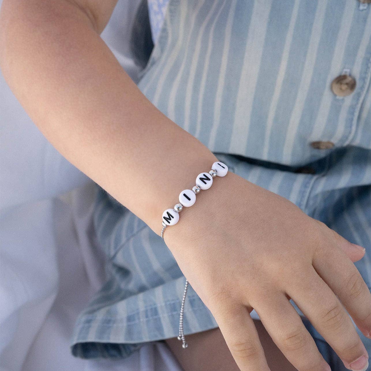 18K Gold PVD Stainless Steel "Mini" Beaded Charm Bracelet