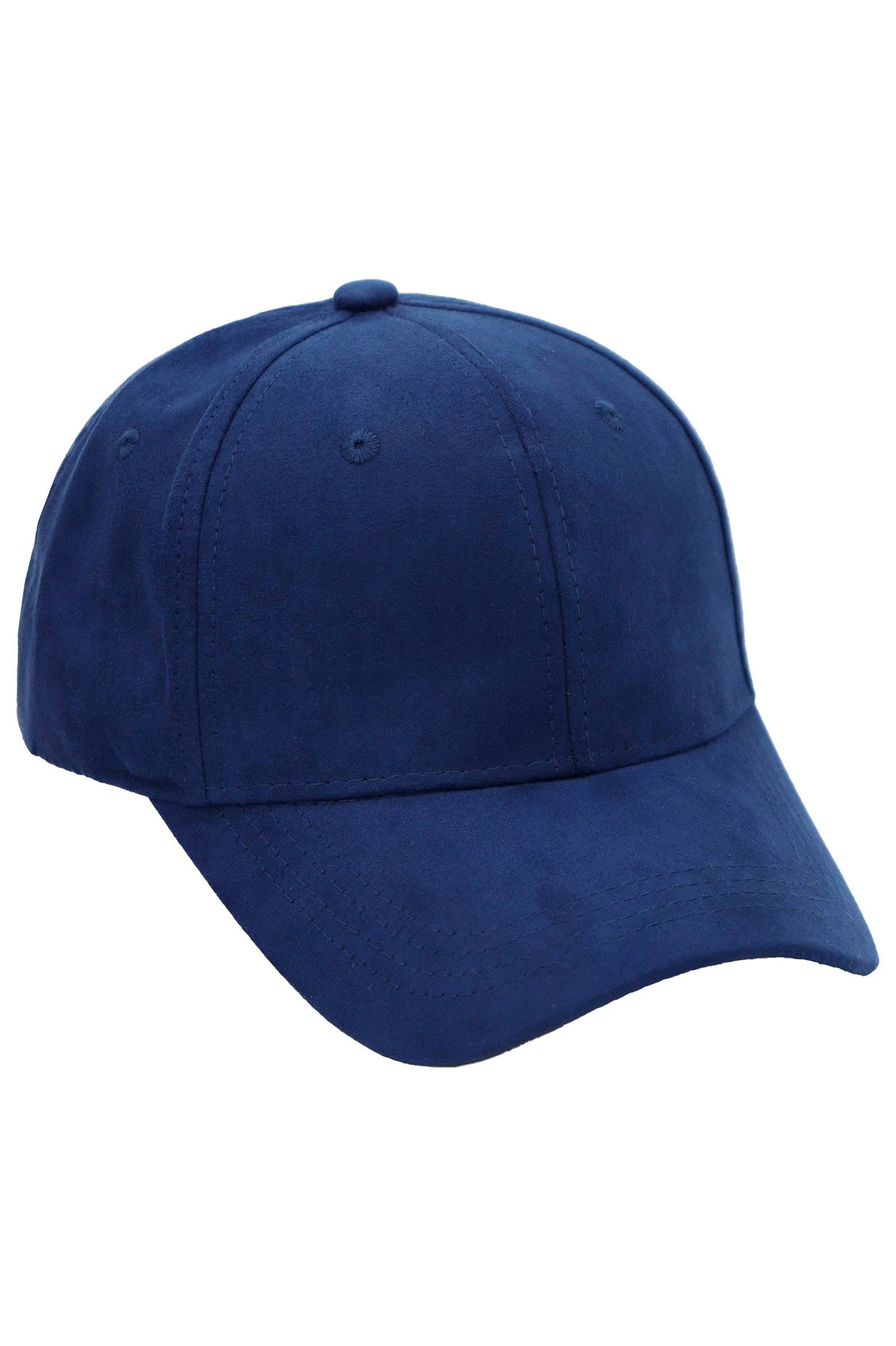 Faux Suede Buckle Strap Back Baseball Cap