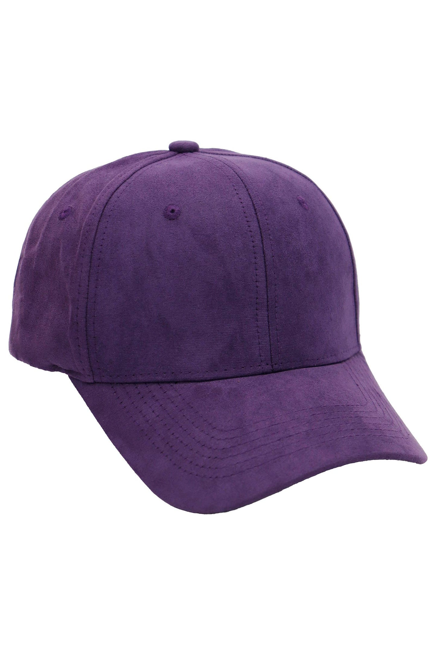 Faux Suede Buckle Strap Back Baseball Cap