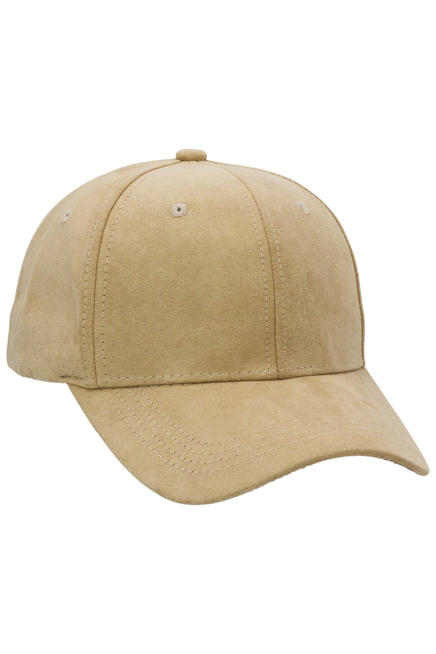 Faux Suede Buckle Strap Back Baseball Cap