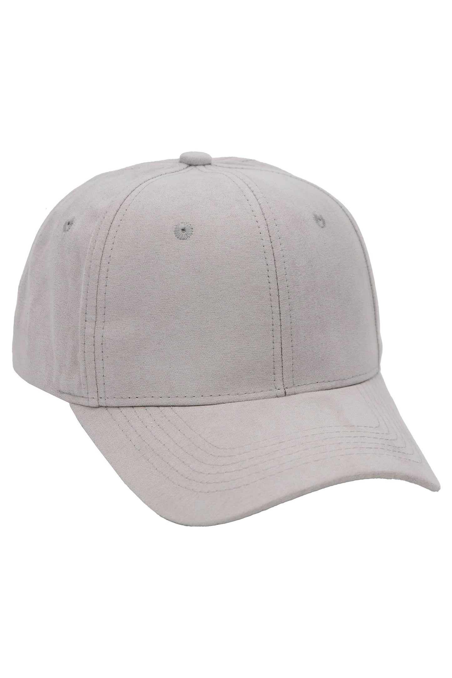 Faux Suede Buckle Strap Back Baseball Cap
