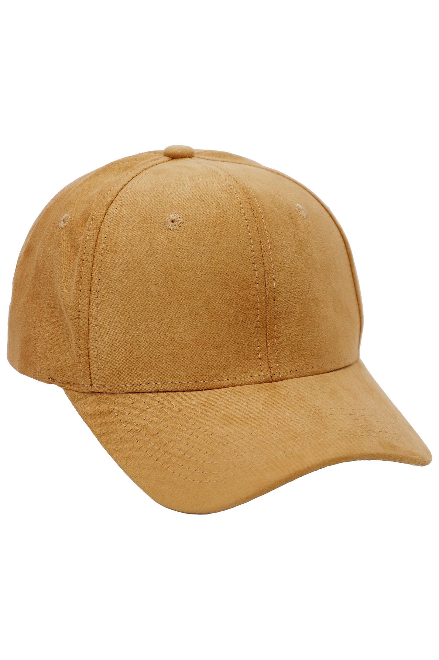 Faux Suede Buckle Strap Back Baseball Cap