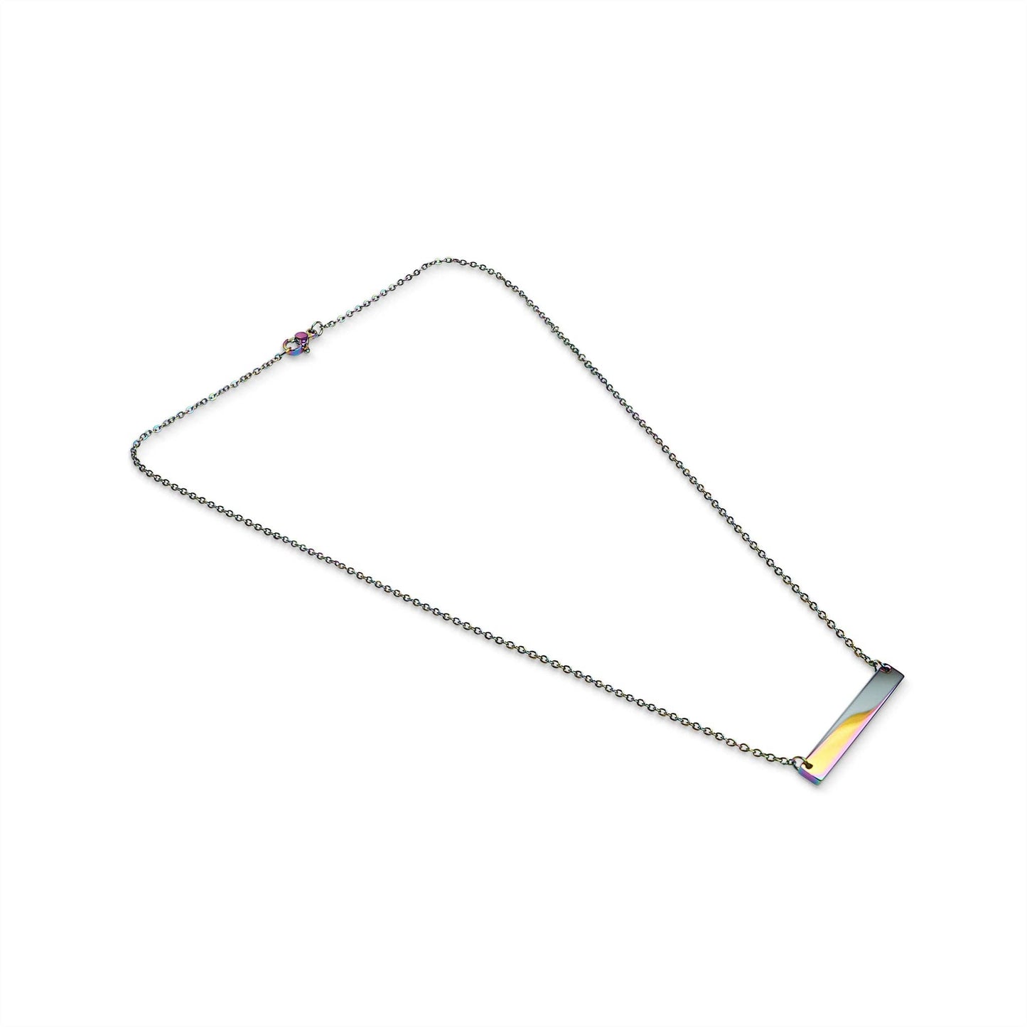 Polished Blank Stainless Steel Bar Necklace