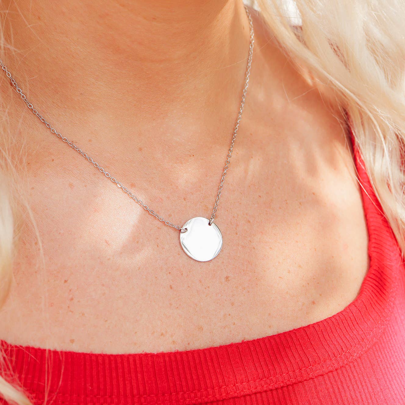 Engraved Circle Necklace