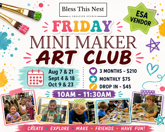 Friday Mini Maker Art Club 2026 (Aug-Oct)