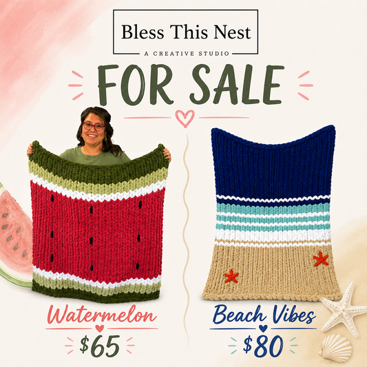 Studio Sample Hand Knit Blanket – Ready to Take Home