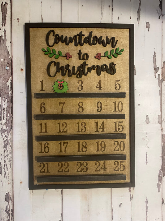 Countdown to Christmas Sign