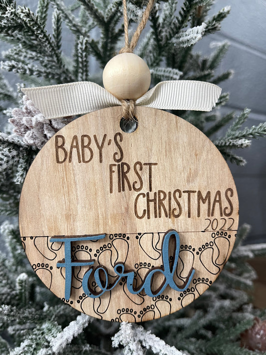 Personalized Baby's First Christmas Ornament