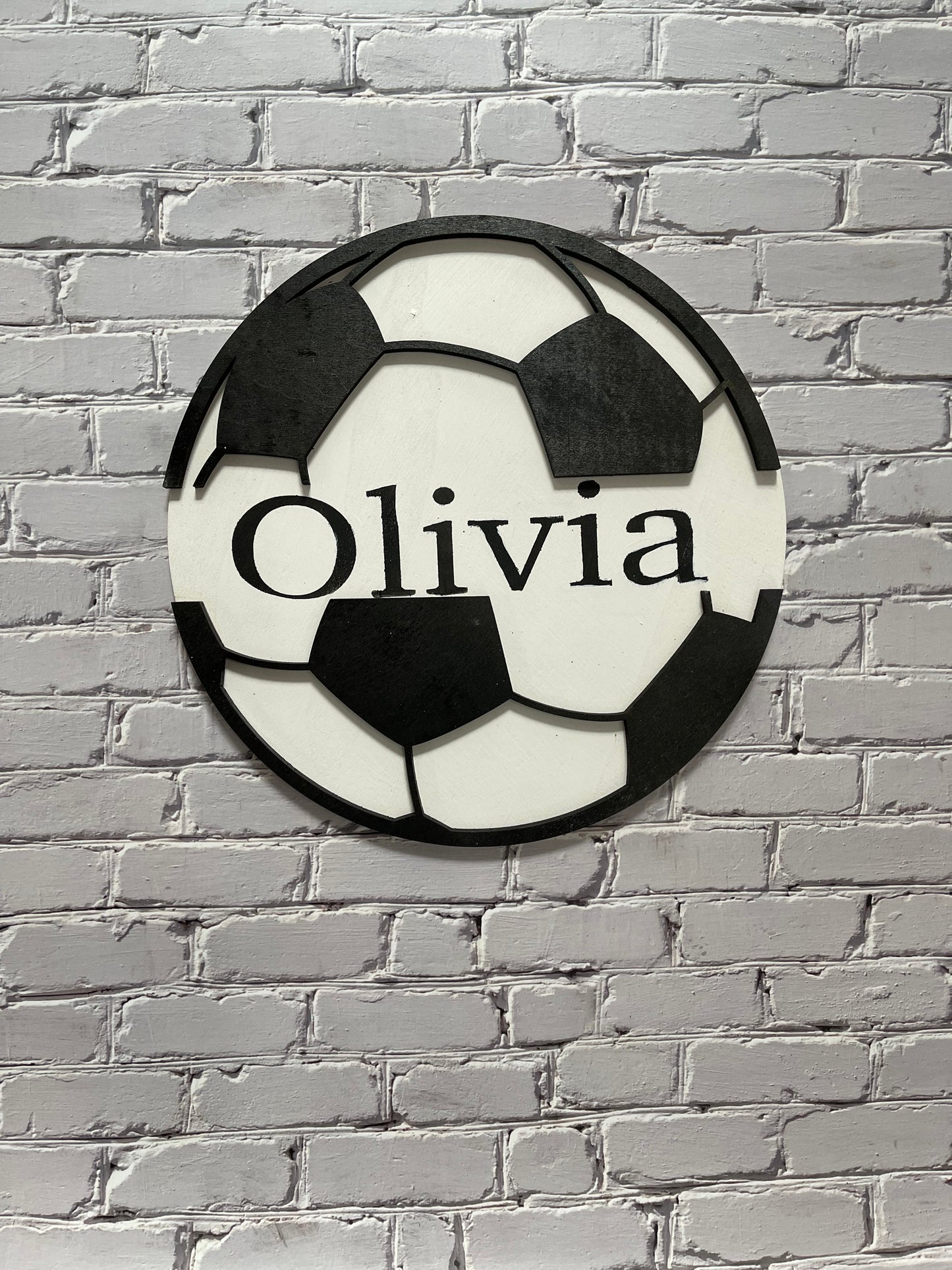 Personalized Soccer Ball Youth Door Hanger