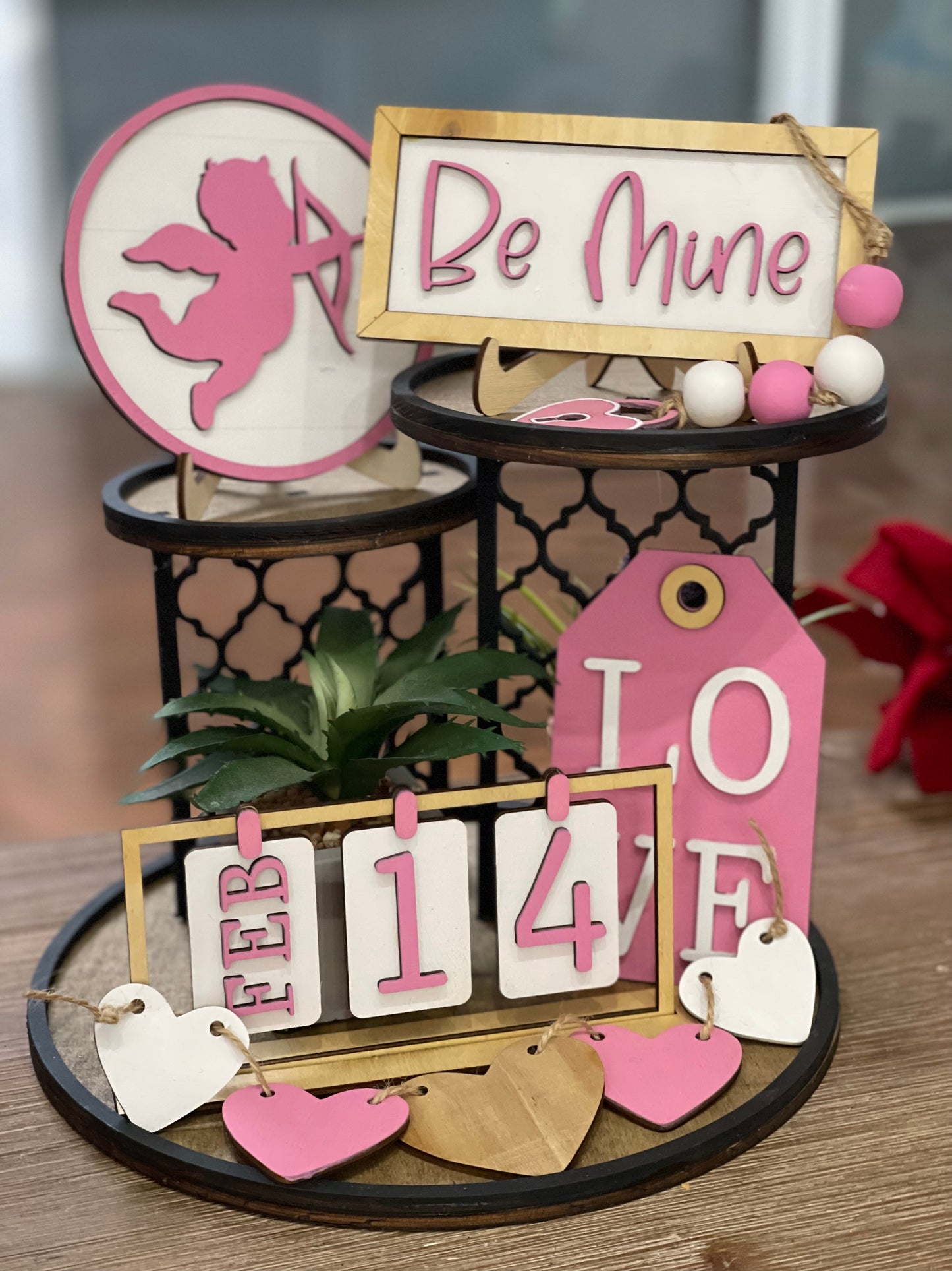 Cupid Valentines Tier Tray Set