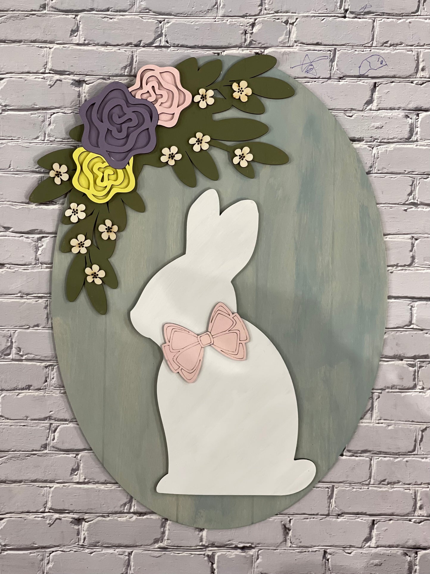 Sitting Bunny Sign