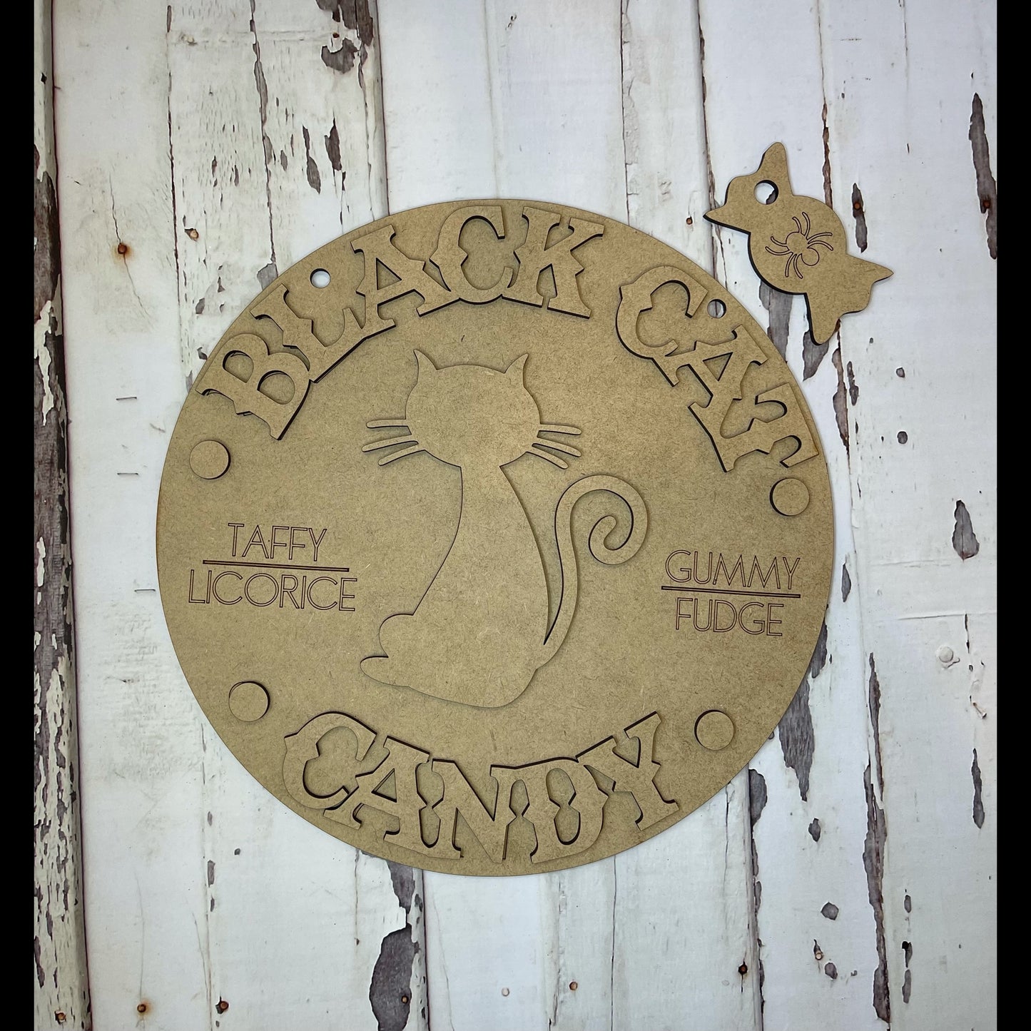 Black Cat Candy Sign