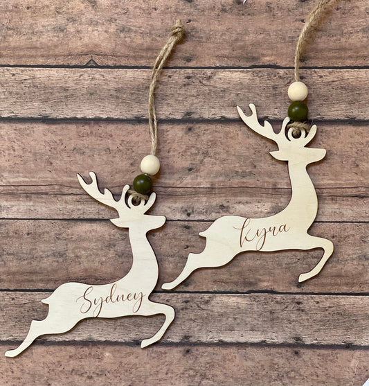 Personalized Reindeer Ornament