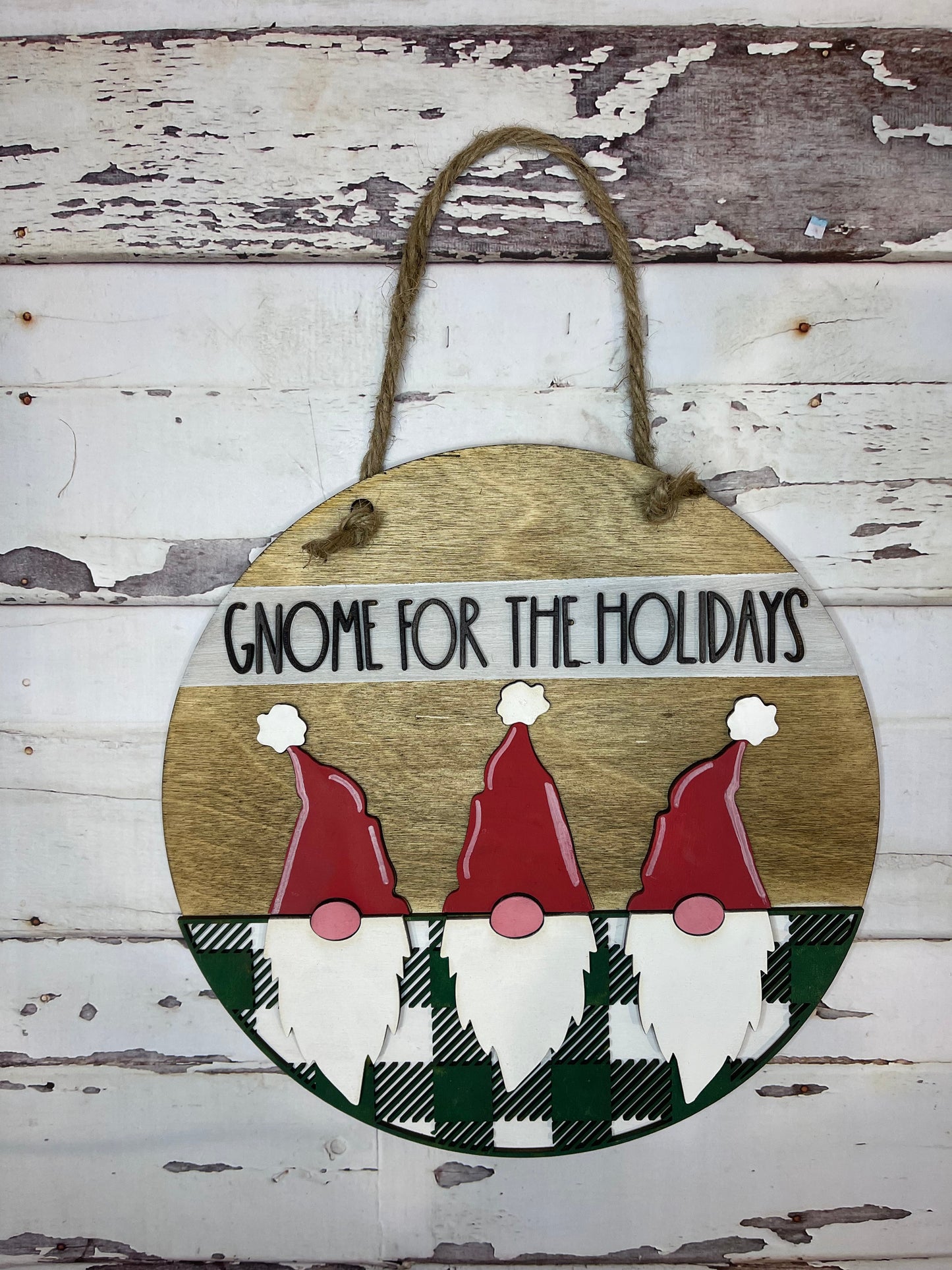 Gnome for the Holidays Door Hanger