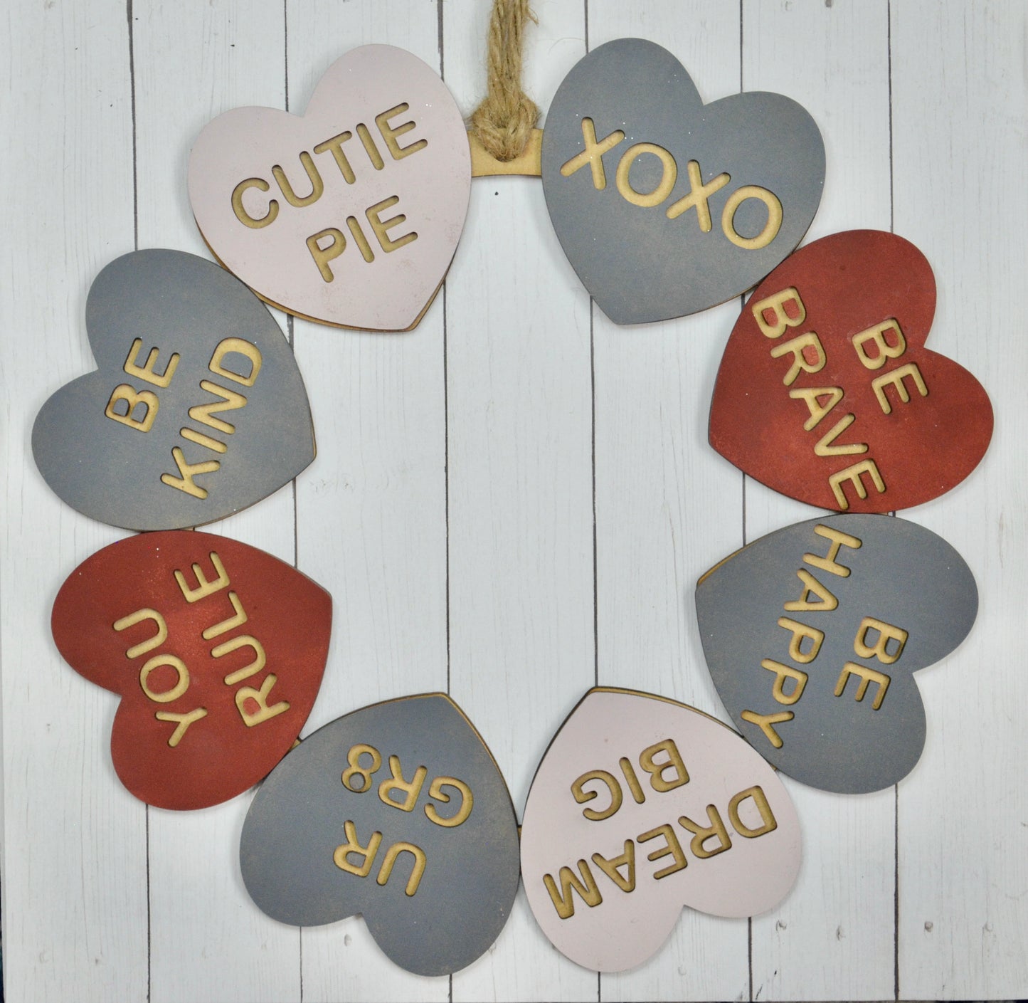 Valentines 3D Heart Wreath