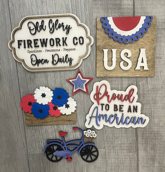 Patriotic Tier Tray Set