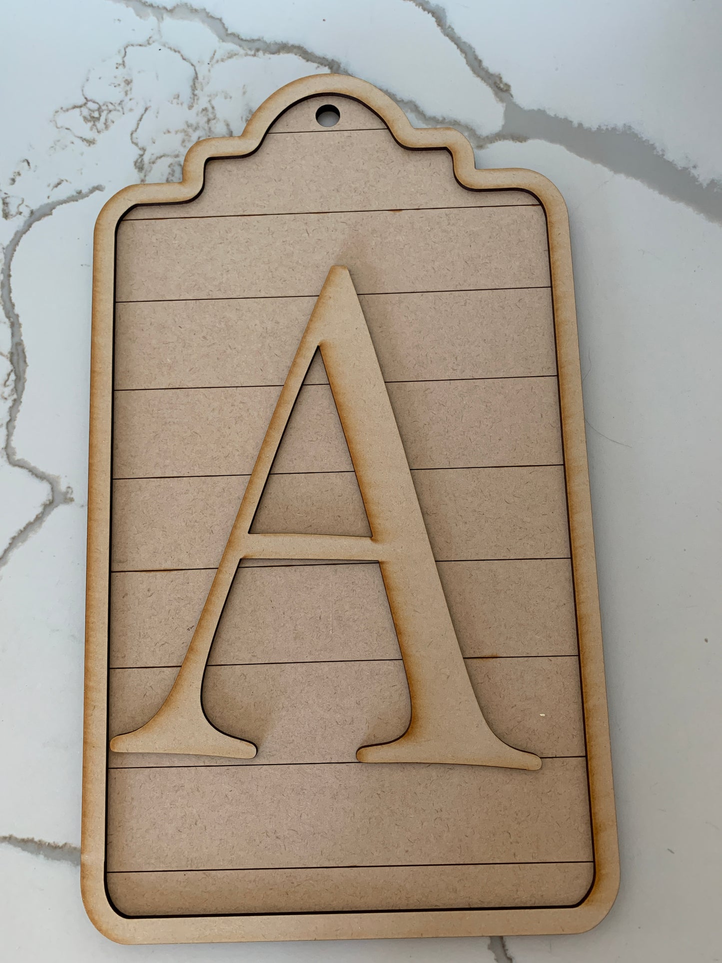 Farmhouse Initial Door Tag