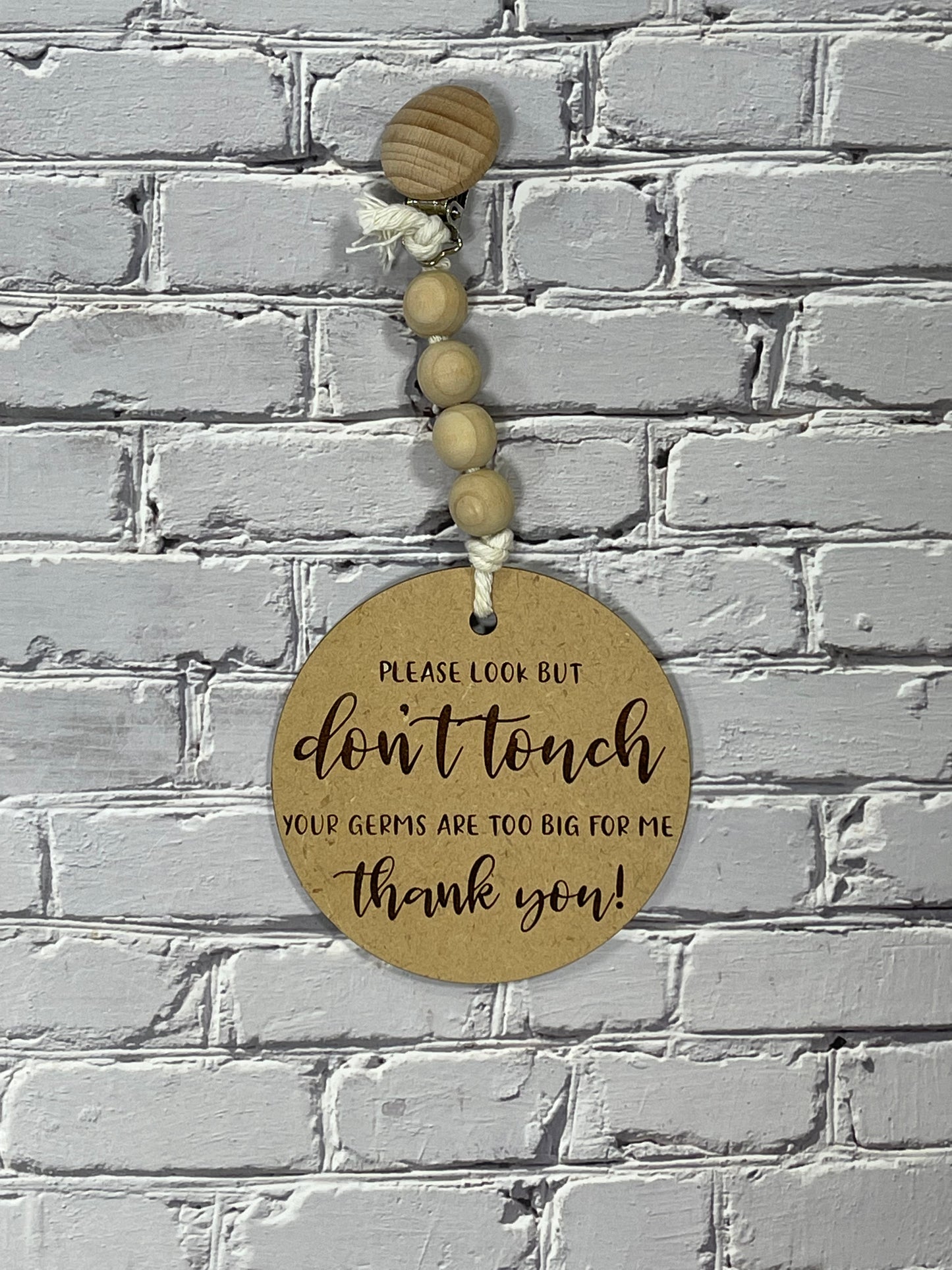 Please Don't Touch Baby Car Seat Tag