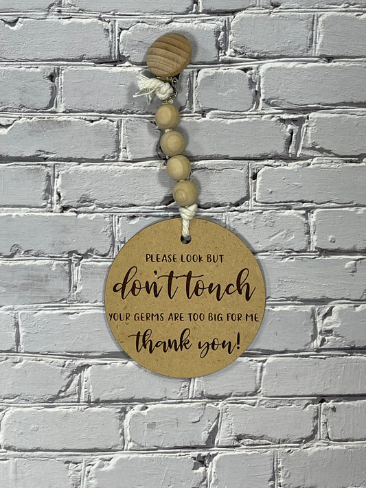 Please Don't Touch Baby Car Seat Tag